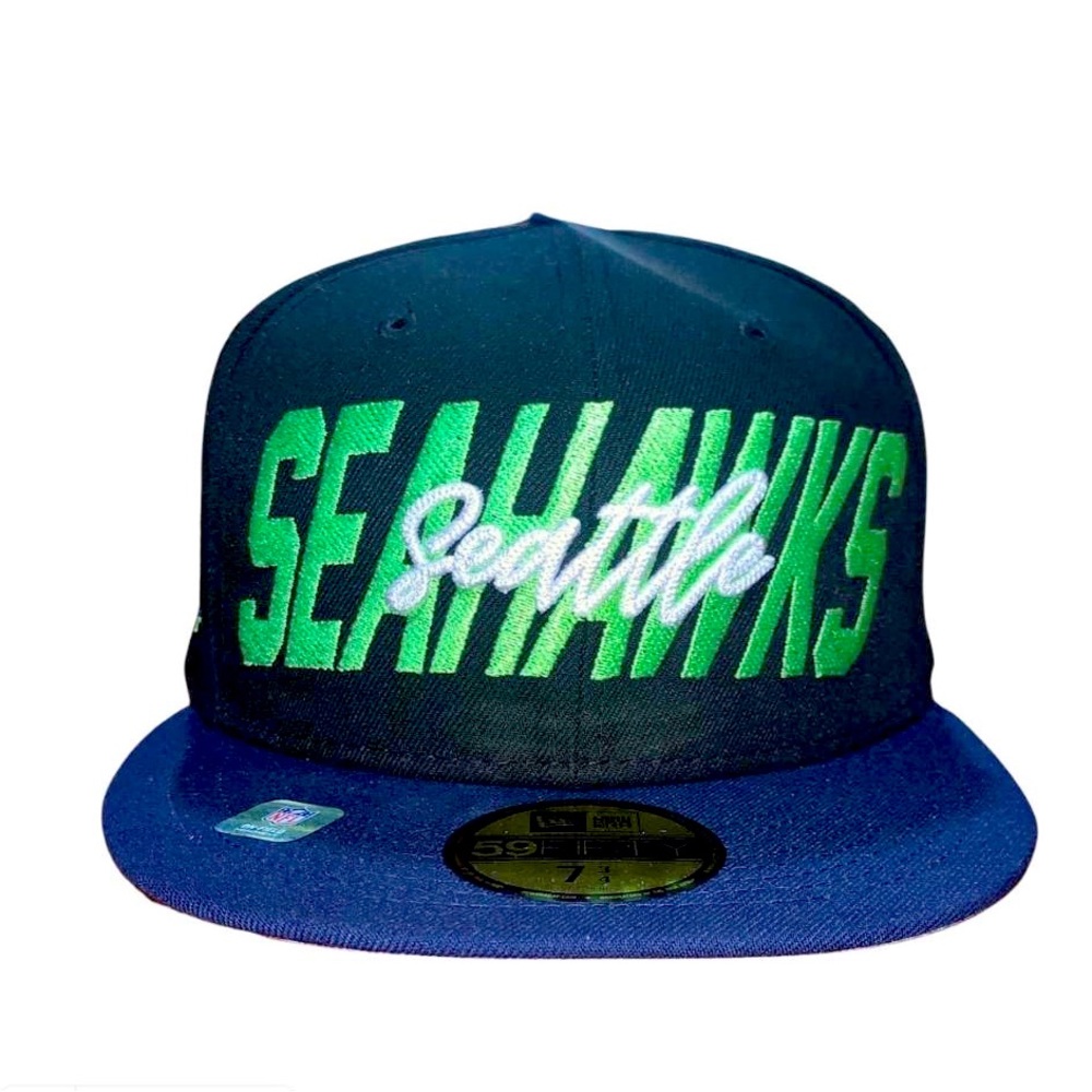 Brand New NFL New Era Seattle Seahawks Fitted Hat size 7 3/4